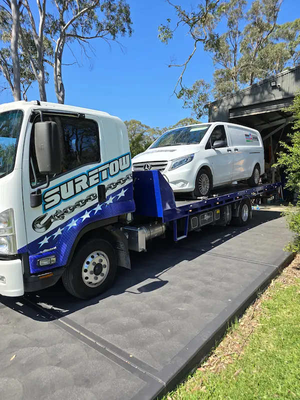 suretow tilt tray with work vehicle