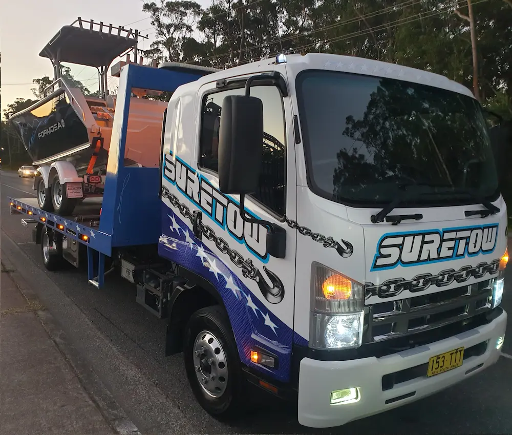 a nice boat being transported