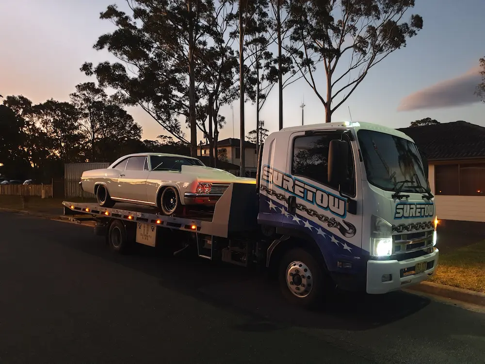 a tow truck towing a breakdown